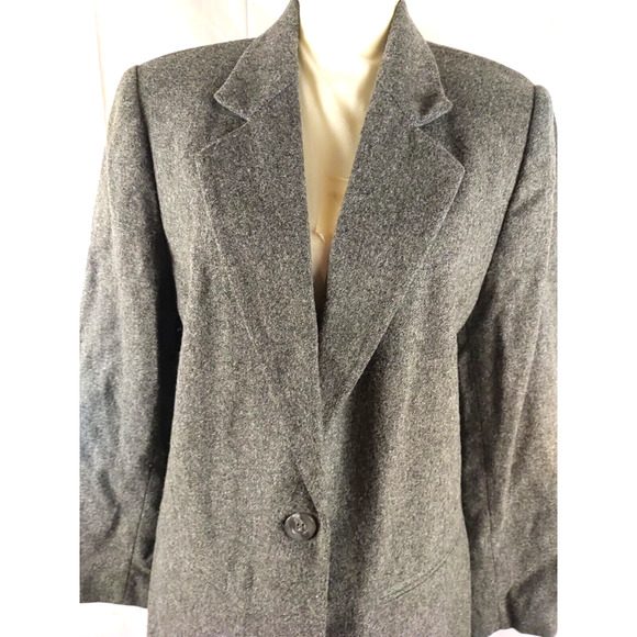 Sag Harbor Women's Wool Blazer Gray Size 12 Business Career - Picture 9 of 9